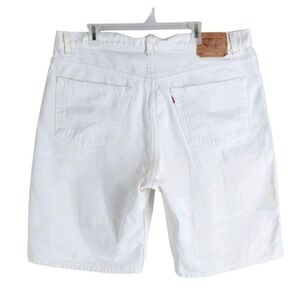 Vtg Levis 560 Denim Bermuda Shorts Mens 40x11.5 White Hi Rise Wide Leg Loose